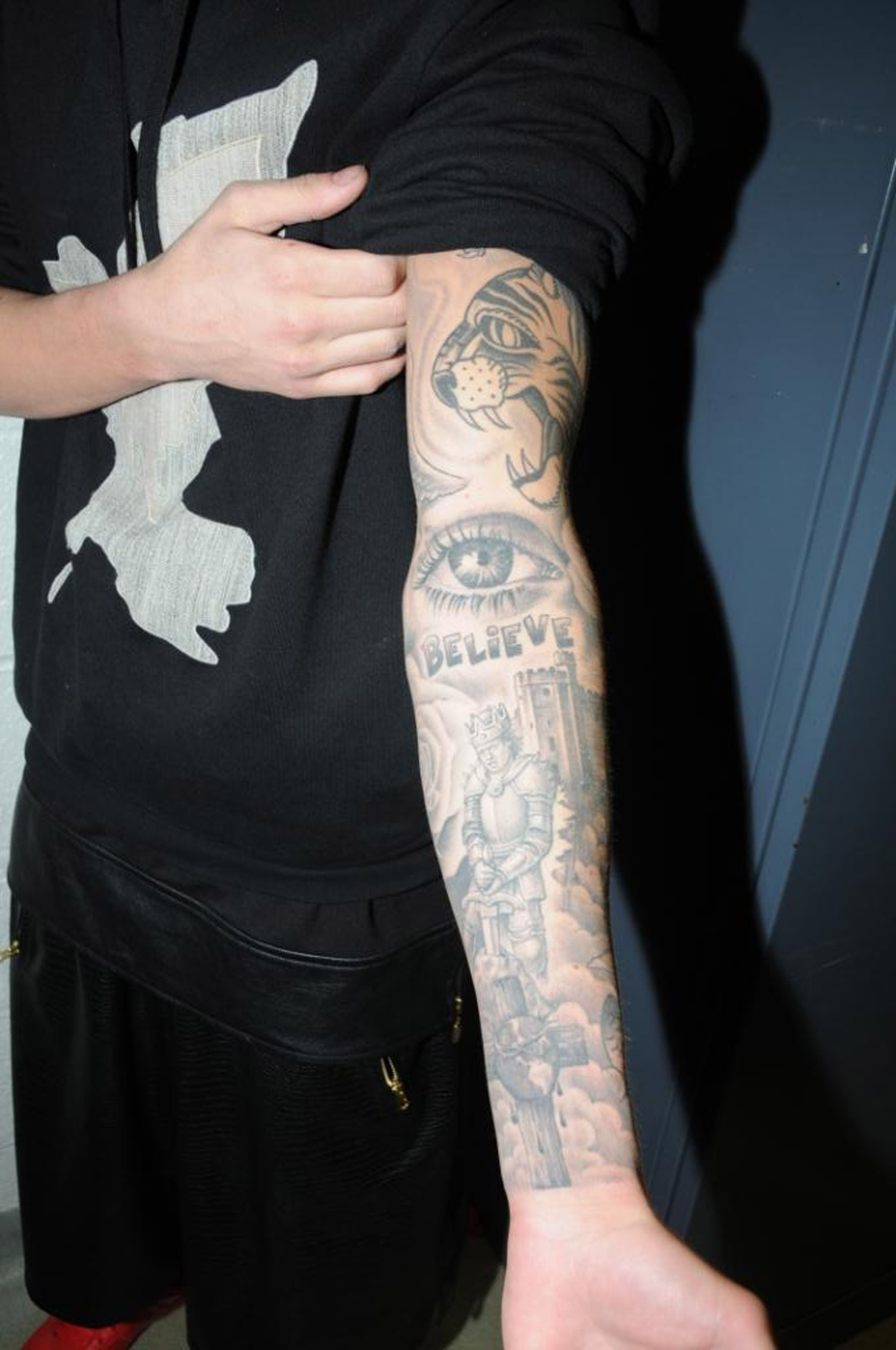 Justin Bieber's eye tattoo is incredibly creepy. Photo / Getty Images